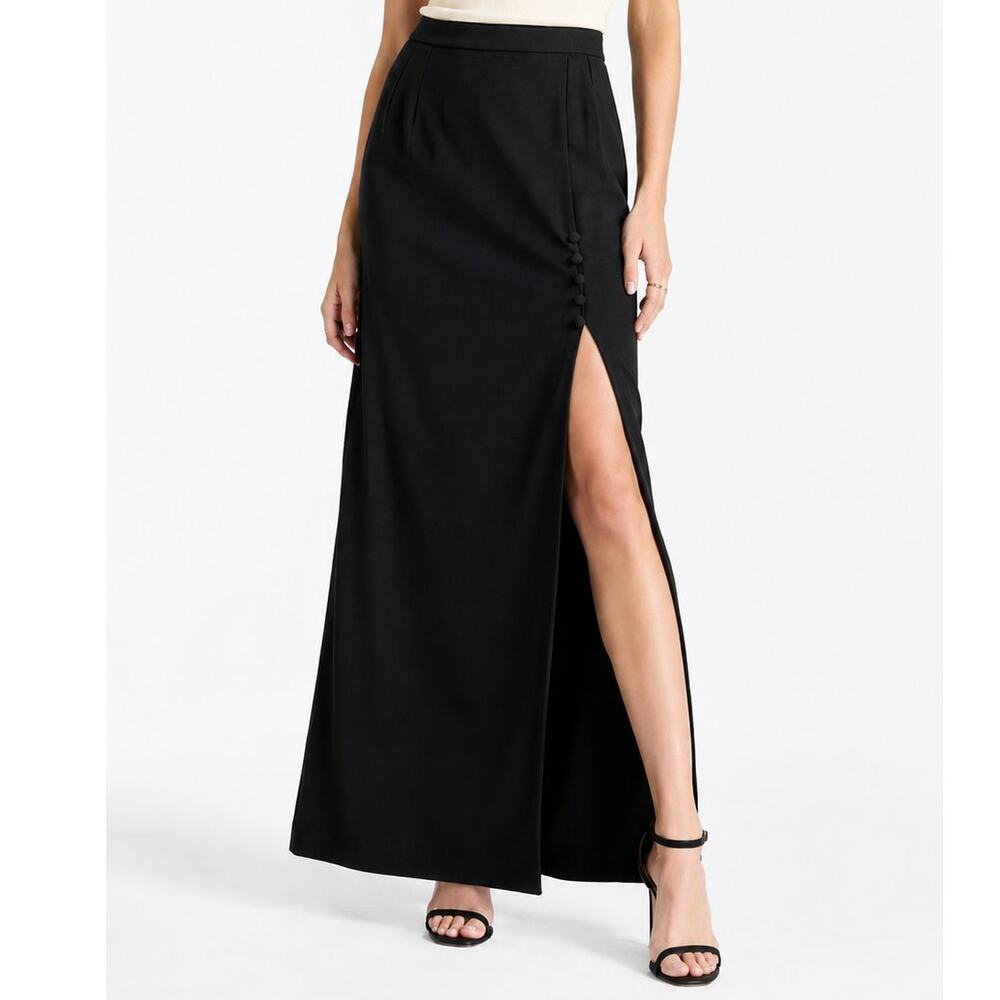 Alex Evenings Vintage 90s Maxi Skirt Black Size 10